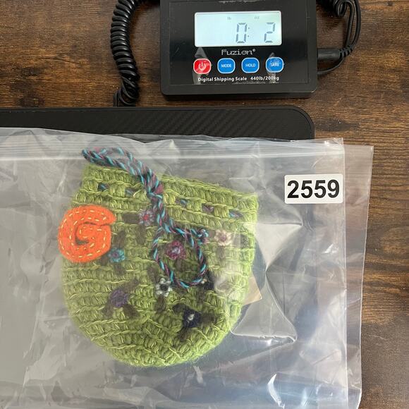 Sundance Monogram Knitted Pouch “G” Hand Knit Embroidered Lined NWT - Picture 8 of 8